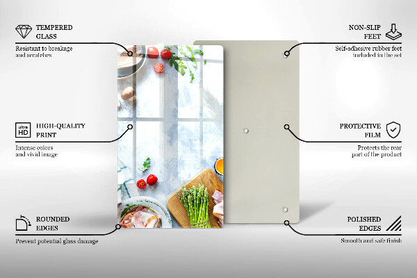 Kryt na indukčnú dosku Ingrediencie v kuchyni