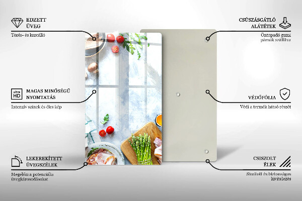 Kryt na indukčnú dosku Ingrediencie v kuchyni