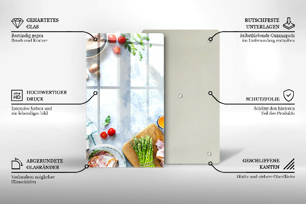 Kryt na indukčnú dosku Ingrediencie v kuchyni