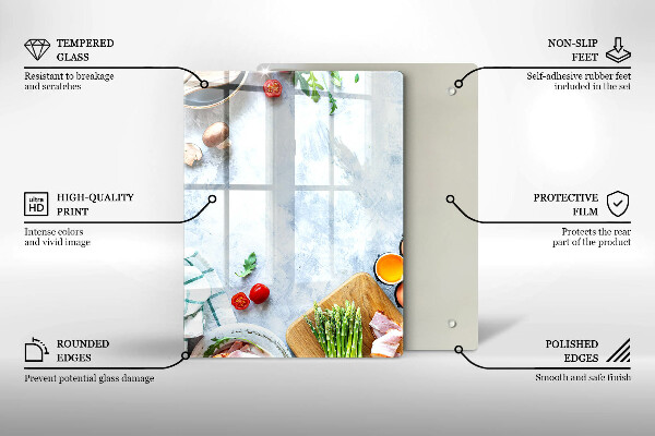 Kryt na indukčnú dosku Ingrediencie v kuchyni
