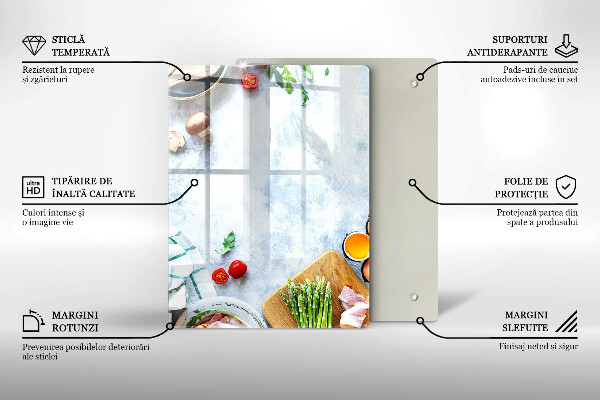 Kryt na indukčnú dosku Ingrediencie v kuchyni