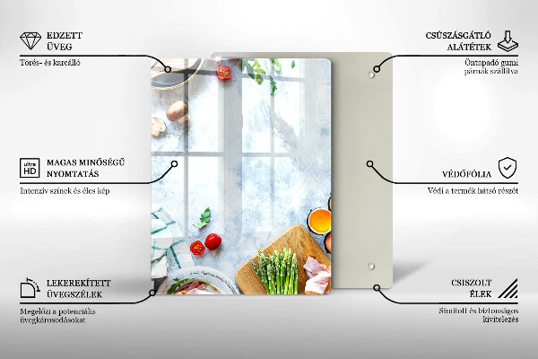 Kryt na indukčnú dosku Ingrediencie v kuchyni