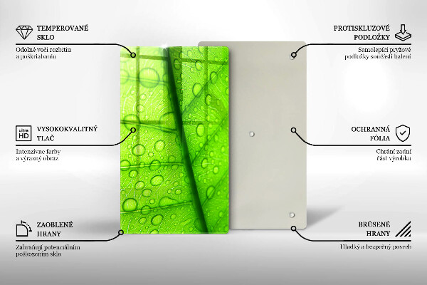 Kryt na sporák Detailný záber na list