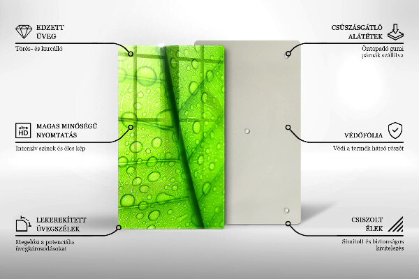 Kryt na sporák Detailný záber na list