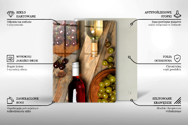 Kryt na sporák Fľaše na víno a hrozno