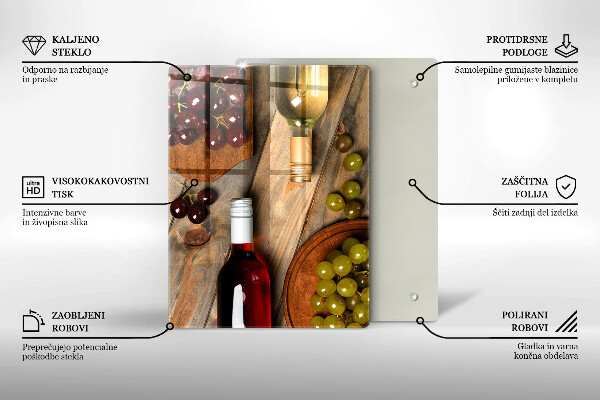 Kryt na sporák Fľaše na víno a hrozno