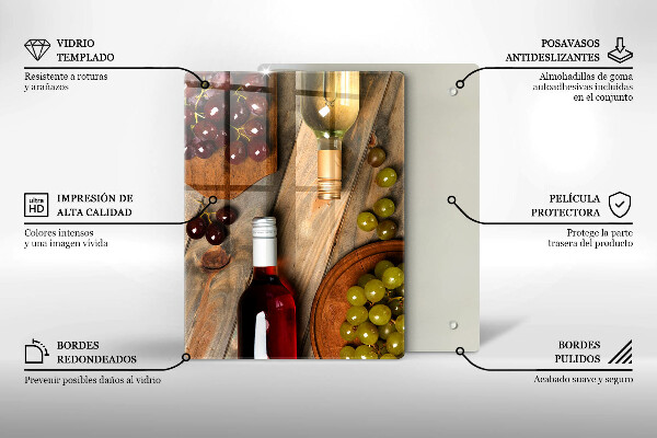 Kryt na sporák Fľaše na víno a hrozno