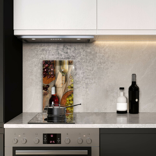 Kryt na sporák Fľaše na víno a hrozno