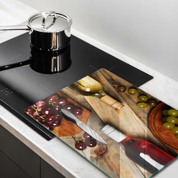 Kryt na sporák Fľaše na víno a hrozno