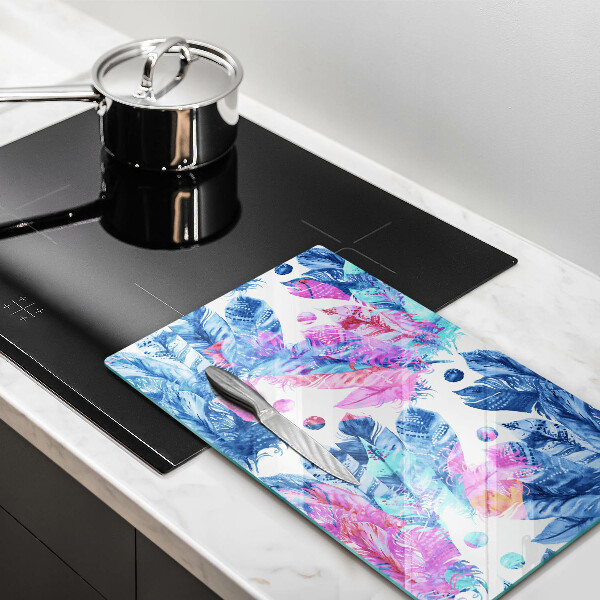 Kryt na indukčnú dosku Perie boho ilustrácie