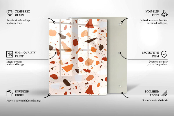 Kryt na indukčnú dosku Dekoratívna kamenina