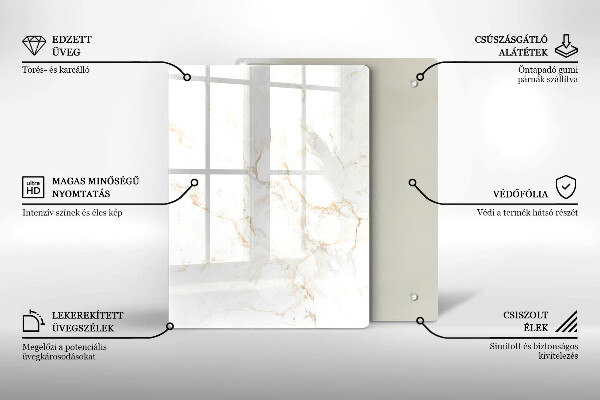 Kryt na sporák Elegantný mramorový kameň