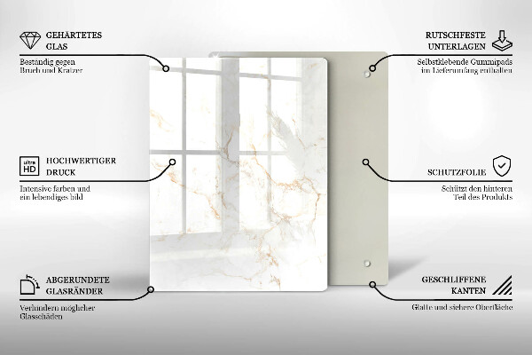 Kryt na sporák Elegantný mramorový kameň