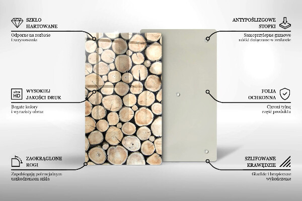 Kryt na sporák Drevené kmene stromov