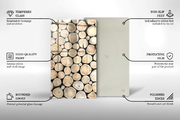 Kryt na sporák Drevené kmene stromov