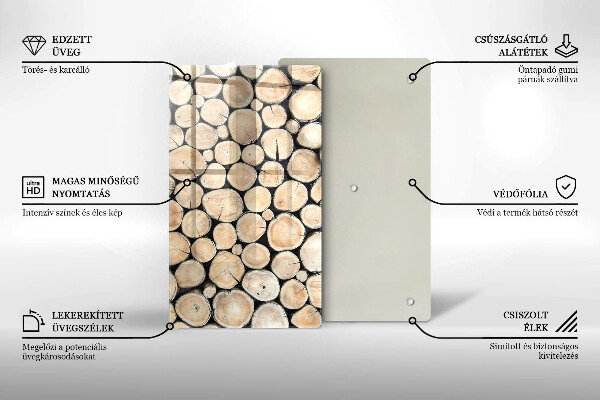 Kryt na sporák Drevené kmene stromov