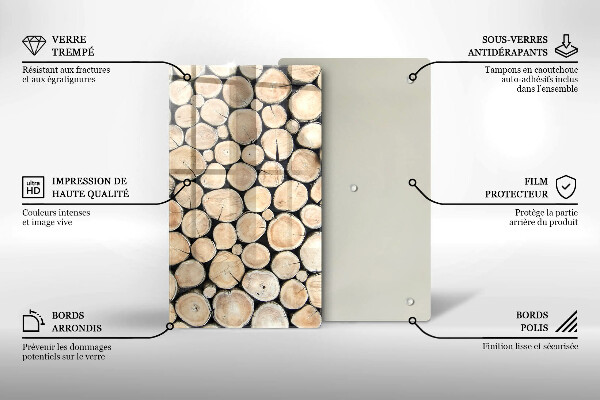 Kryt na sporák Drevené kmene stromov