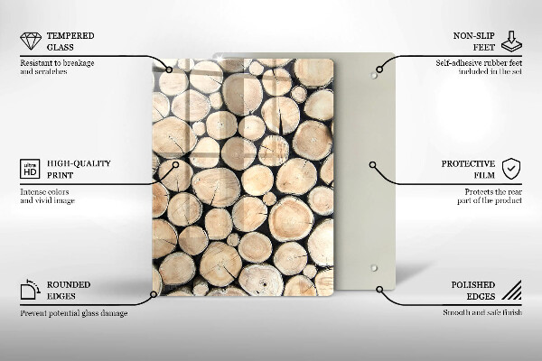 Kryt na sporák Drevené kmene stromov