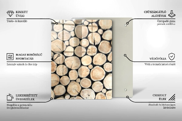 Kryt na sporák Drevené kmene stromov