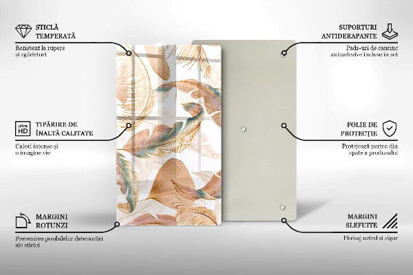 Kryt na indukčnú dosku Boho perie a listy