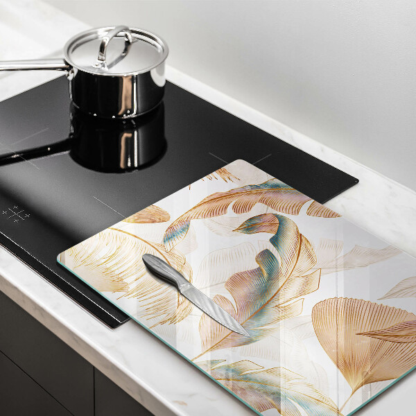 Kryt na indukčnú dosku Boho perie a listy