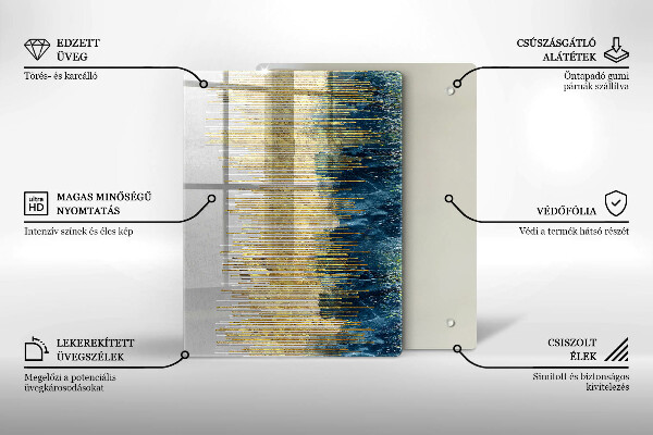 Kryt na indukčnú dosku Dizajnérska abstrakcia