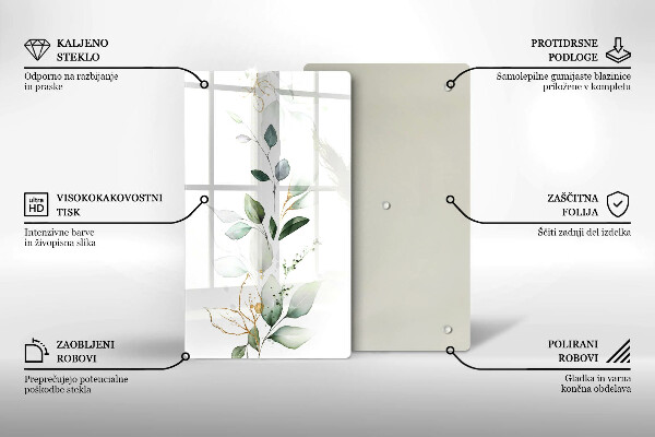 Kryt na sporák Akvarelové listy