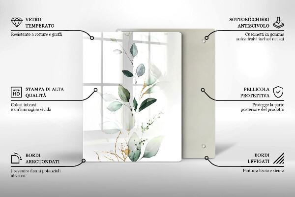 Kryt na sporák Akvarelové listy