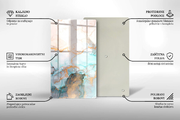 Kryt na sporák Mramorová abstrakcia