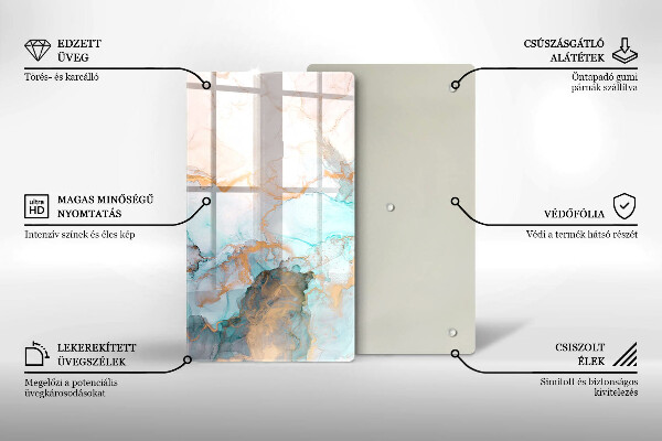 Kryt na sporák Mramorová abstrakcia