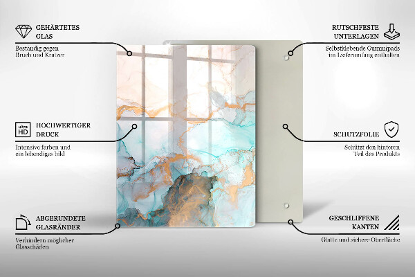 Kryt na sporák Mramorová abstrakcia