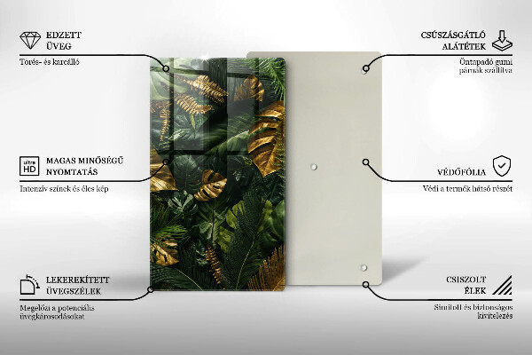 Kryt na sporák Zlaté listy monstera