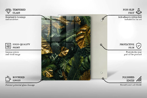 Kryt na sporák Zlaté listy monstera