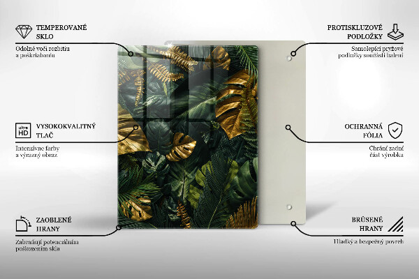 Kryt na sporák Zlaté listy monstera