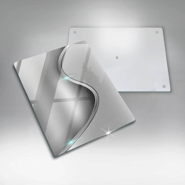 Kryt na sporák Abstraktný strieborný kov