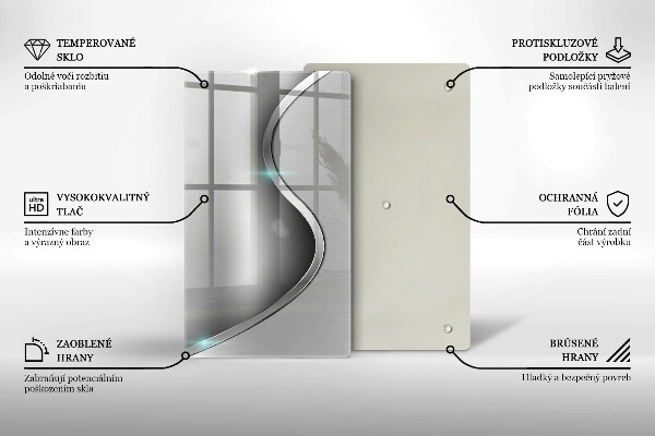Kryt na sporák Abstraktný strieborný kov