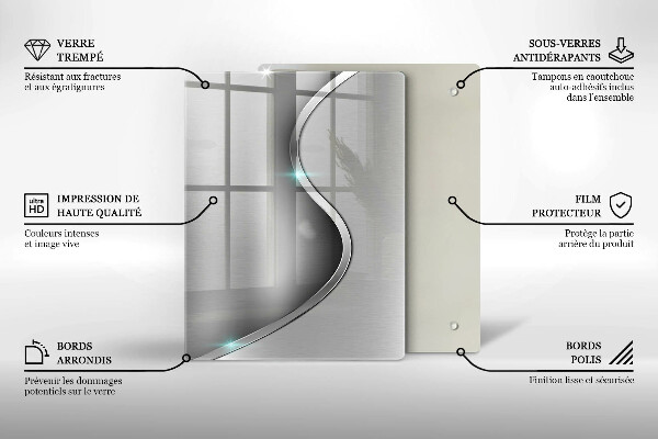 Kryt na sporák Abstraktný strieborný kov