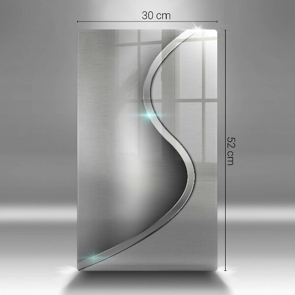 Kryt na sporák Abstraktný strieborný kov