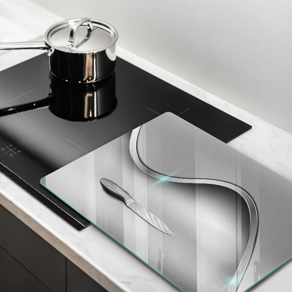 Kryt na sporák Abstraktný strieborný kov