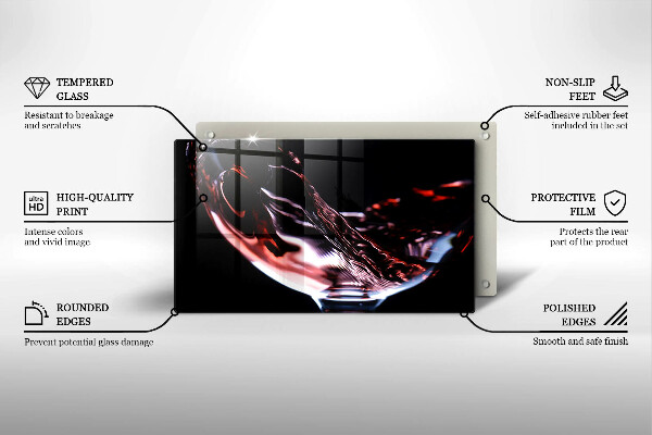 Kryt na plynový sporák Pohárik červeného vína