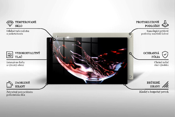 Kryt na plynový sporák Pohárik červeného vína