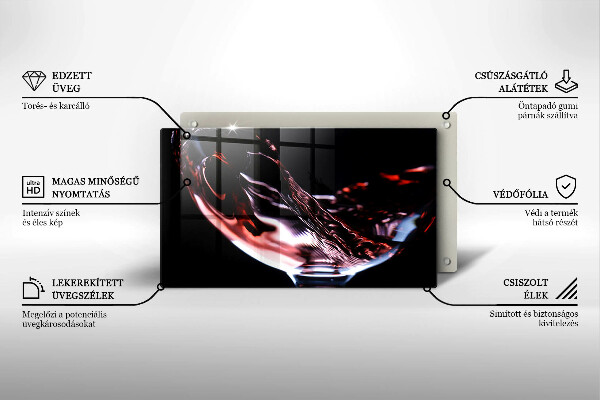 Kryt na plynový sporák Pohárik červeného vína