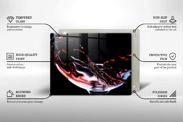 Kryt na plynový sporák Pohárik červeného vína