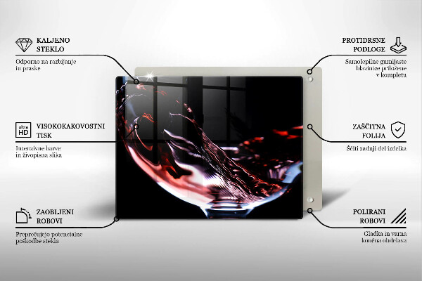 Kryt na plynový sporák Pohárik červeného vína