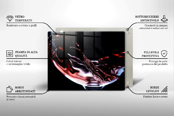 Kryt na plynový sporák Pohárik červeného vína