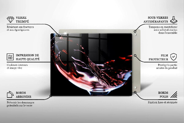 Kryt na plynový sporák Pohárik červeného vína