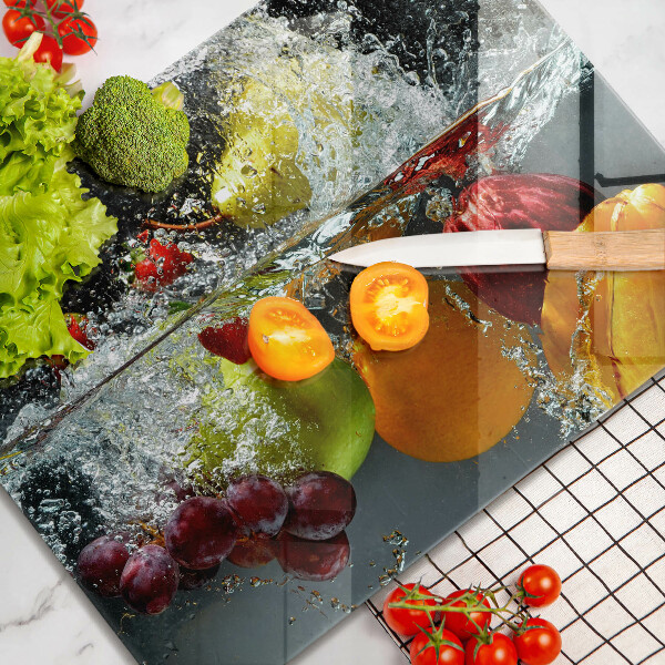 Krycia doska na sklokeramickú varnú dosku Šťavnaté ovocie vo vode