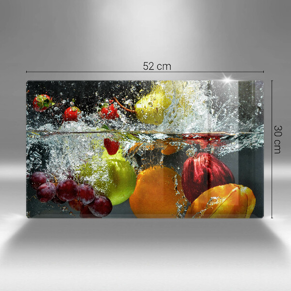 Krycia doska na sklokeramickú varnú dosku Šťavnaté ovocie vo vode