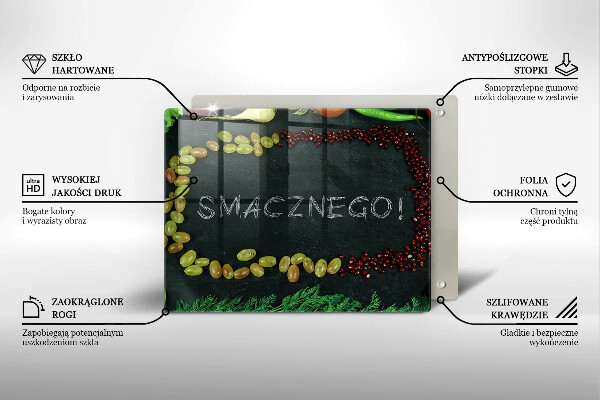 Krycia doska na sklokeramickú varnú dosku Smacznego!