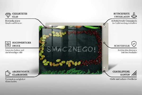 Krycia doska na sklokeramickú varnú dosku Smacznego!